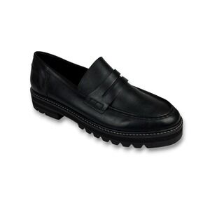 Aster Lug Sole Penny Loafers‎ Womens Size 11 Black Leather Chunky Academia Y2K